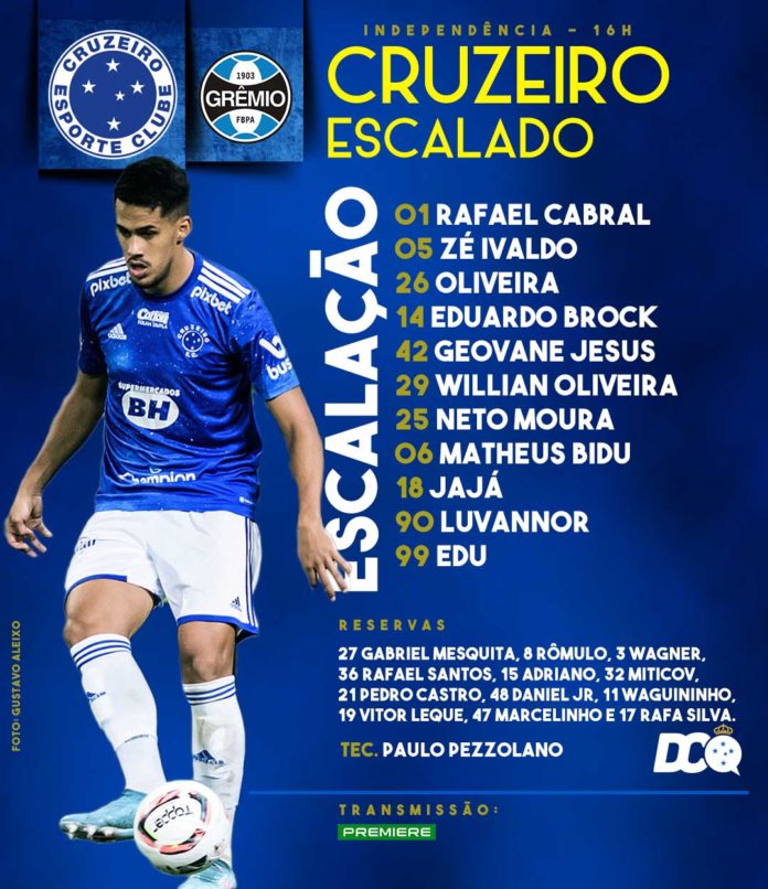 Cruzeiro escalado Grêmio