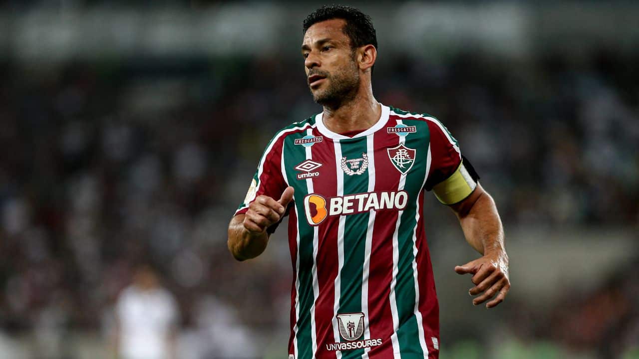 Fred em sua despedida no Fluminense