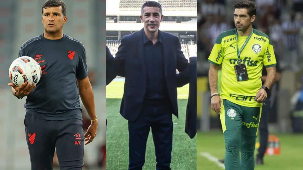 Técnicos do Athlético-PR, Botafogo e Palmeiras