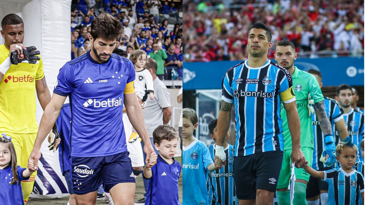 Capitães de Cruzeiro e Grêmio