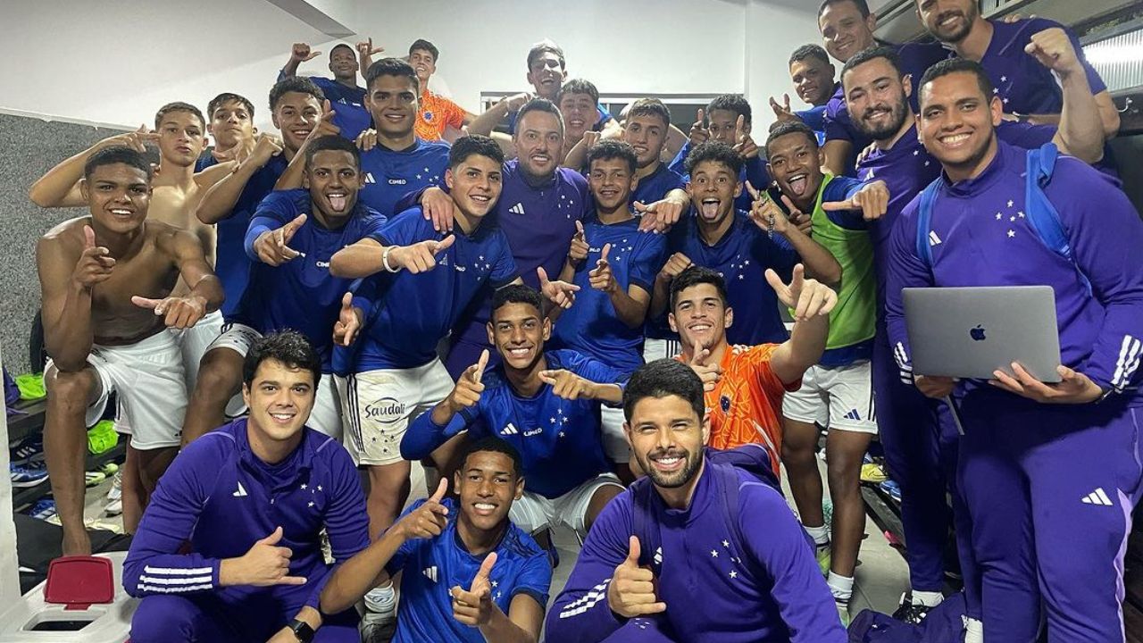 Cruzeiro após vencer o São Paulo