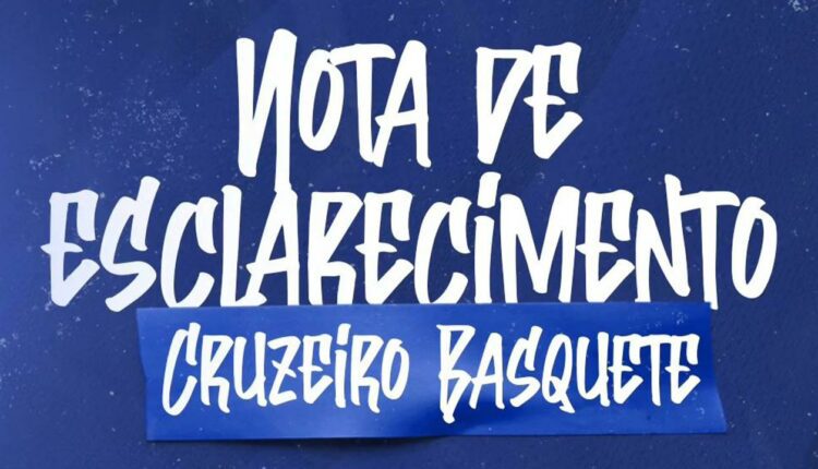 Cruzeiro Basquete emite nota após exclusão das equipes brasileiras da Liga Sul-Americana