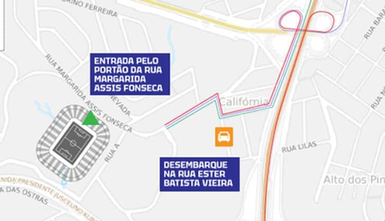 Veja qual será a "rua de concentração" da torcida do Cruzeiro em clássico na Arena MRV