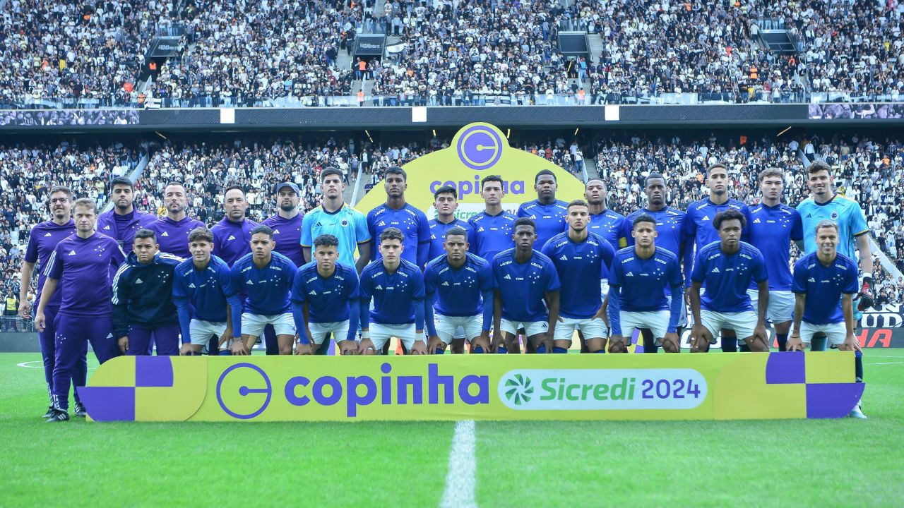 Elenco do Sada Cruzeiro na Copinha de 2024.