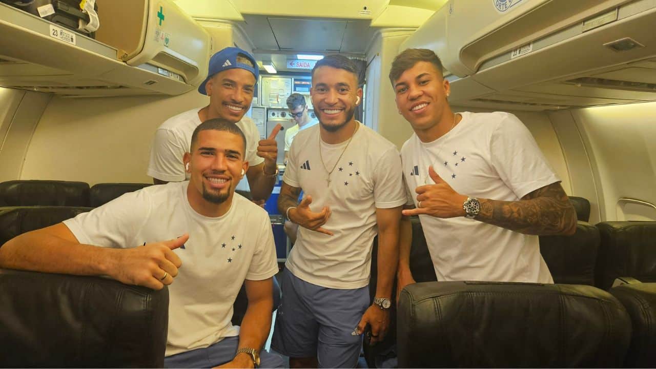 Jogadores do Cruzeiro rumo a final da Copa Sul-americana