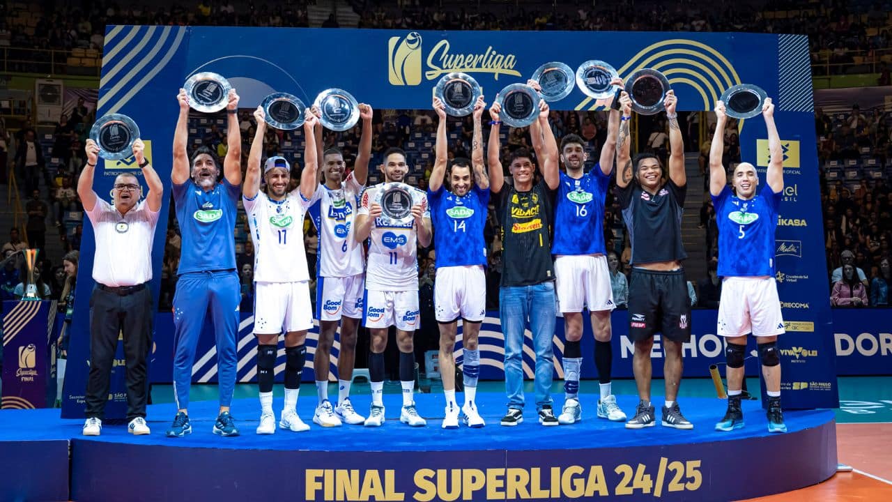 Seleção da Superliga Masculina é dominada por jogadores do campeão Sada Cruzeiro; veja nomes